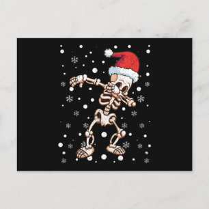 Dabbing Skelett Weihnachten Postkarte