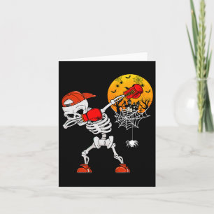 Dabbing Skeletts Boxing Halloween Spieler C Karte
