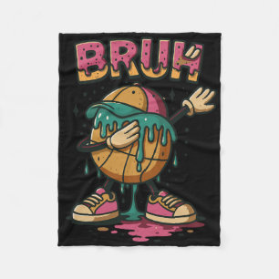 Dabbing Sketll Drip Bruh Sketll Drip Ice+cream Ck  Fleecedecke