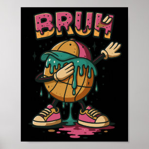 Dabbing Sketll Tropf Bruh Sketll Tropf Eis+creme C Poster