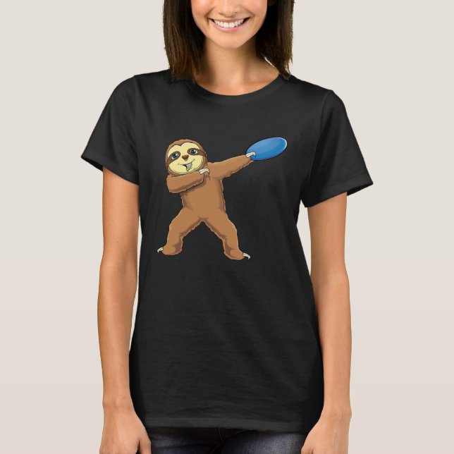 Dabbing Sloth Dab Disc Golf  Girls Womens T-Shirt (Vorderseite)