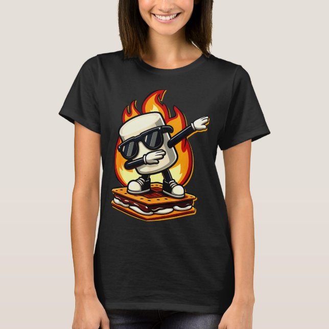 Dabbing Smore Marshmallow Cute Dab Dance Camping C T-Shirt (Vorderseite)