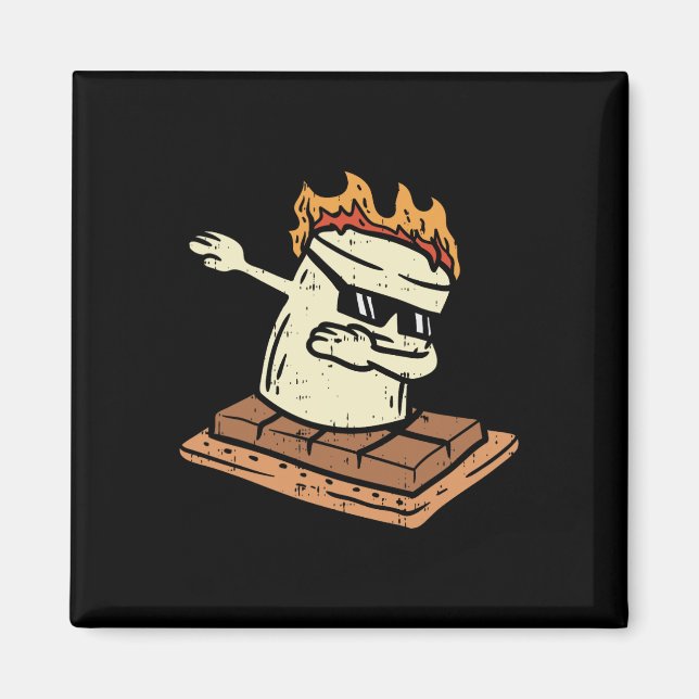 Dabbing Smore Marshmallow Süße Dab Tanz Camping C Magnet (Vorne)