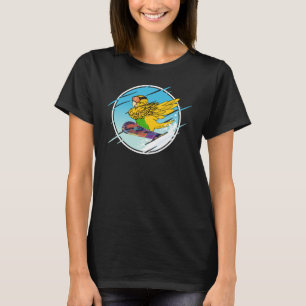Dabbing Snowboard Papagei I Gelber Wellensittich B T-Shirt