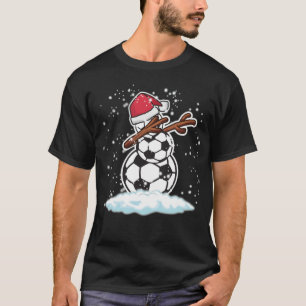 Dabbing Snowman Fußball Weihnachten Funny T mens T-Shirt