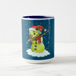 Dabbing Snowman Tennis Ball T-Shirt Weihnachten We Tasse