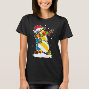 Dabbing Snowman Volleyball Ball Santa Christmas Pa T-Shirt