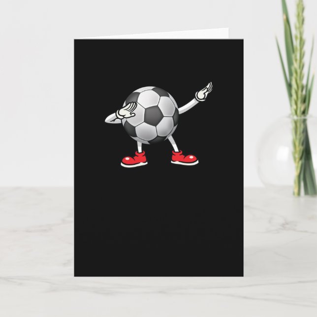 Dabbing Soccer Ball T-Shirt Kinder Jungs Dab Tanz Karte (Vorderseite)