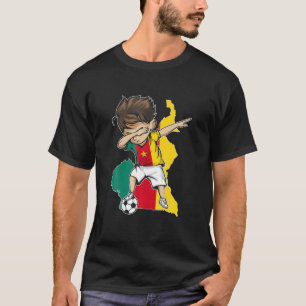 Dabbing Soccer Boy Cameroon Jersey - Kameruner Kar T-Shirt
