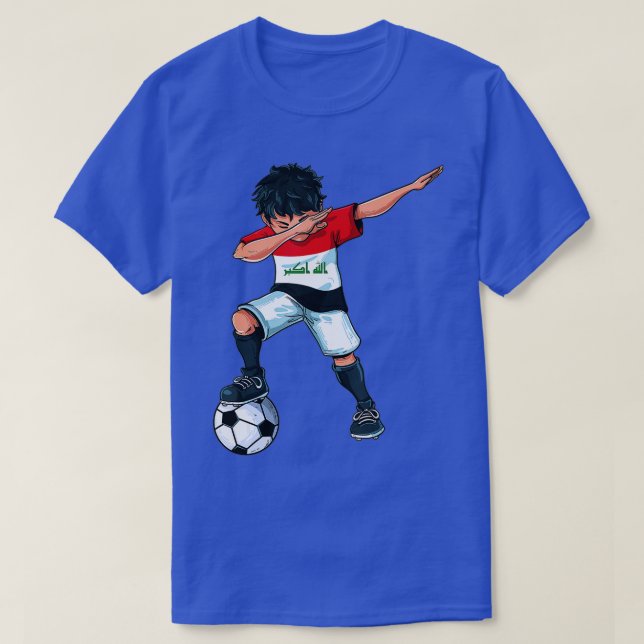 Dabbing Soccer Boy Iraq - Iraqi Football Gift for  T-Shirt (Design vorne)
