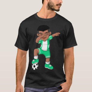 Dabbing Soccer Boy Nigeria Jersey Best Nigerian Fo T-Shirt