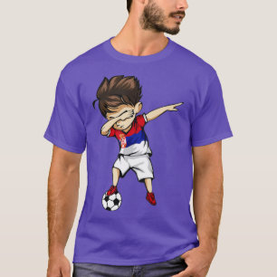 Dabbing Soccer Boy Serbia Jersey - Serbische Footb T-Shirt