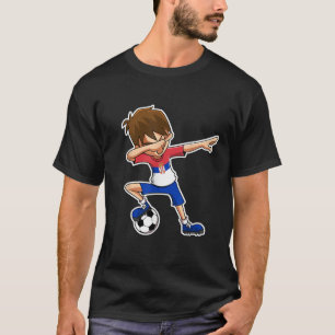 Dabbing Soccer Boy Serbien Shirt Serbische Flagge 