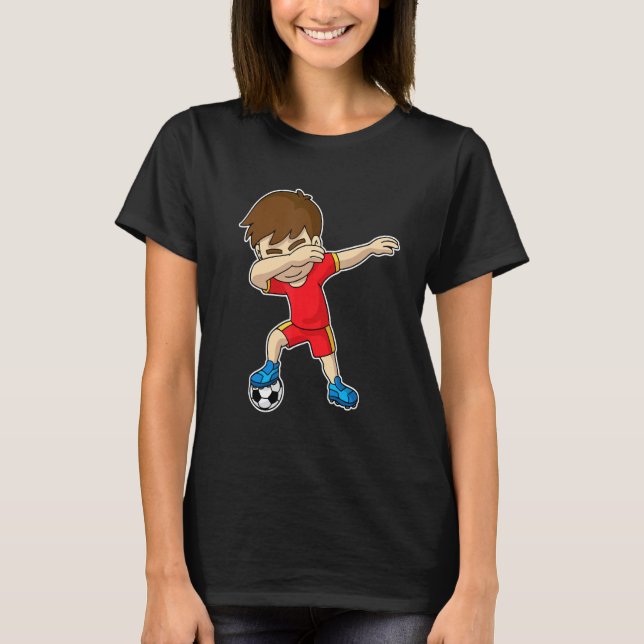Dabbing Soccer Boy T-Shirt (Vorderseite)