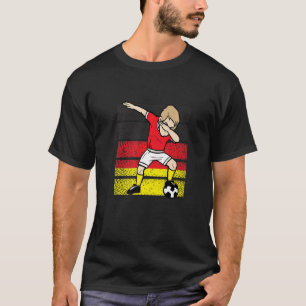 Dabbing Soccer Player Deutschland Flaggenfußball T-Shirt
