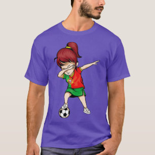 Dabbing Soccer Portugal Jersey Portugiesischer Fuß T-Shirt