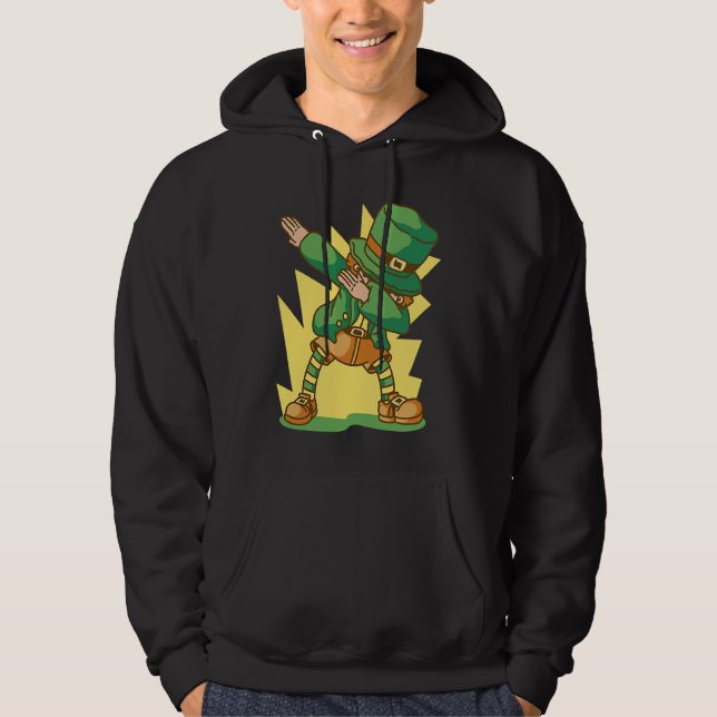 Dabbing St Patricks Day man Hoodie (Vorderseite)