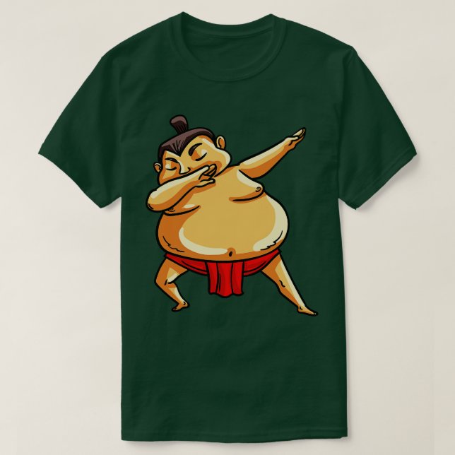 Dabbing Sumo Wrestler Sumo T-Shirt (Design vorne)