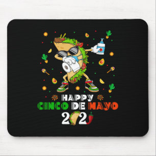 Dabbing Taco Cinco De Mayo 2021 Gesichtsmaske Quar Mousepad