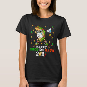 Dabbing Taco Cinco De Mayo 2021 Gesichtsmaske Quar T-Shirt