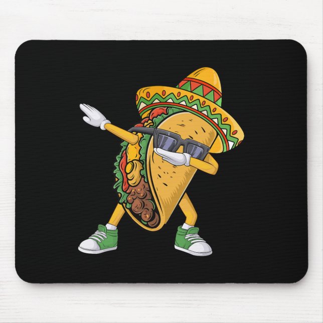 Dabbing Taco Cinco De Mayo Funny Mexic Food Dab Mousepad (Vorne)