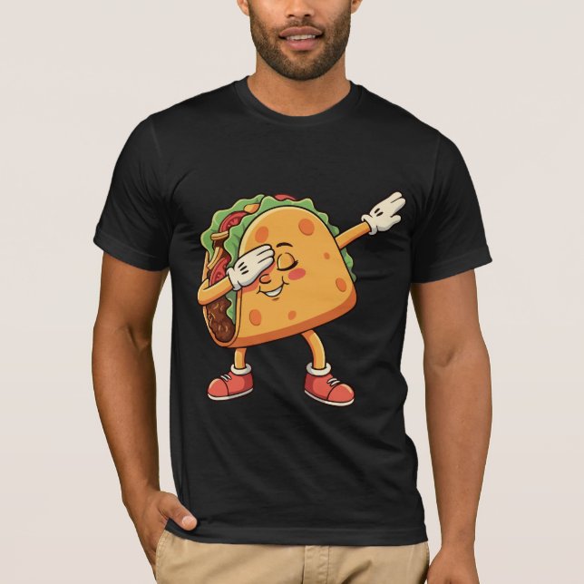 Dabbing Taco Cinco de Mayo Funny Mexic Food Dab T-Shirt (Vorderseite)