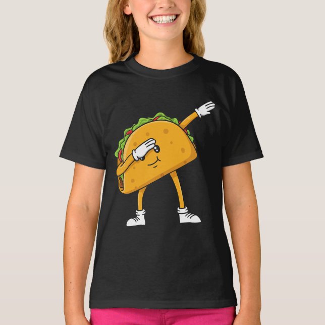 Dabbing Taco Cinco de Mayo Funny Mexic Food Dab T-Shirt (Vorderseite)