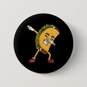 Dabbing Taco Cinco De Mayo Funny Mexican Dab Boys Button
