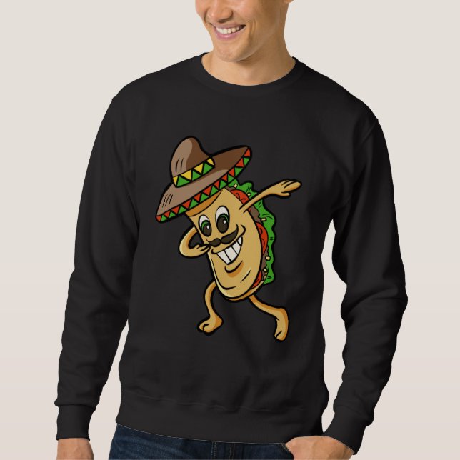 Dabbing Taco CinCo de Mayo Mexican Food  Boys Men  Sweatshirt (Vorderseite)