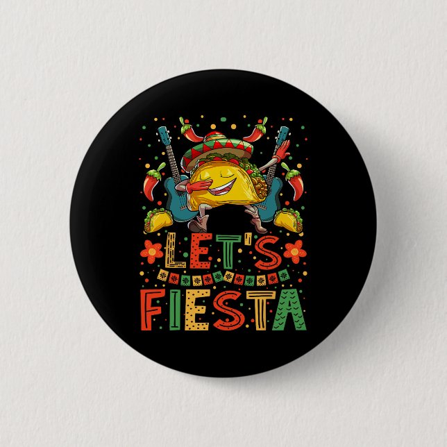 Dabbing Taco Cinco De Mayo Shirt Frauen Männer Mex Button (Vorderseite)