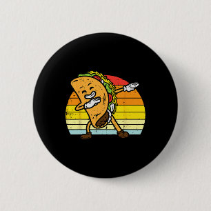 Dabbing Taco Dab Retro Cinco De Mayo Männer Jungen Button
