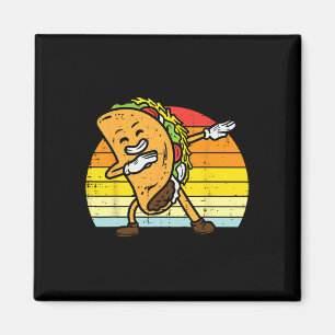 Dabbing Taco Dab Retro Cinco De Mayo Männer Jungen Magnet