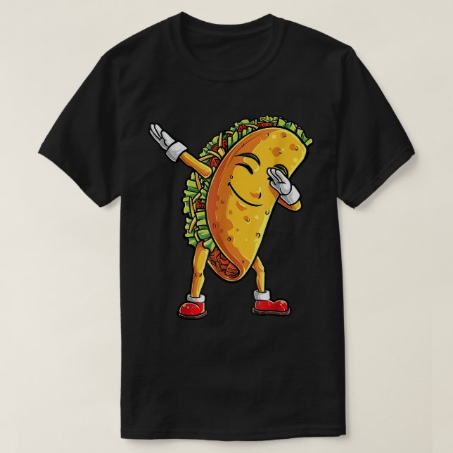 Dabbing Taco Funny Boys Männer mexikanisches Leben T-Shirt (Design vorne)