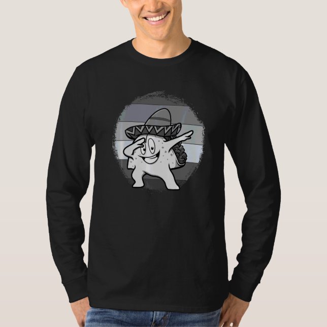Dabbing Taco Funny Mexic für Männer Frauen Cinco D T-Shirt (Vorderseite)