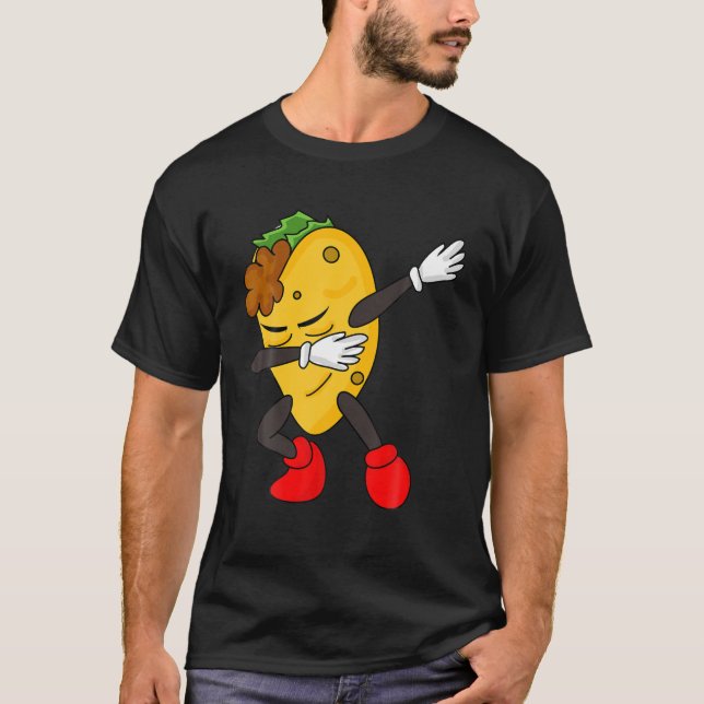 Dabbing Taco - Funny Taco Lover Geschenk T-Shirt (Vorderseite)