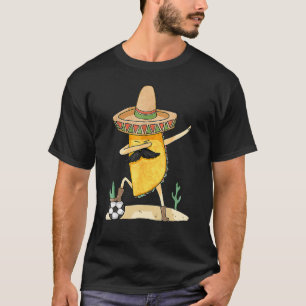 Dabbing Taco Mexiko Fußball Sport Funny Cinco De T-Shirt