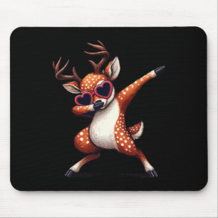 Dabbing-Tanz-Hirsch-Herz-Singles Mousepad