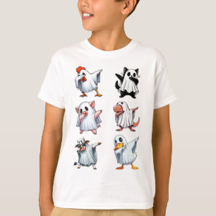 Dabbing Tiere Farm Halloween Ghost Kostüm Funny T-Shirt