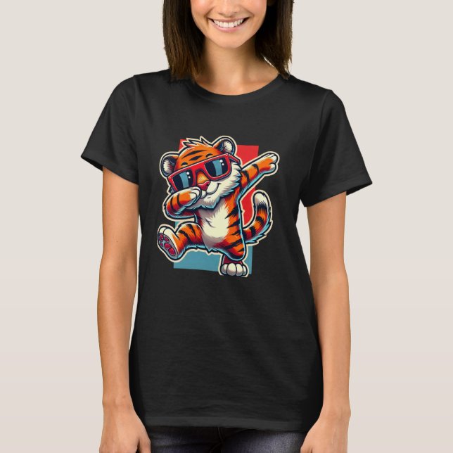Dabbing Tiger, Sonnenbrille Tiger Tier, Cooler Car T-Shirt (Vorderseite)