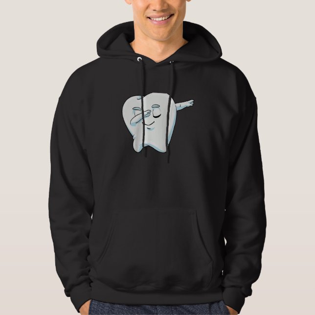 Dabbing Tooth Dental Hygienist Dentist Orthodontis Hoodie (Vorderseite)