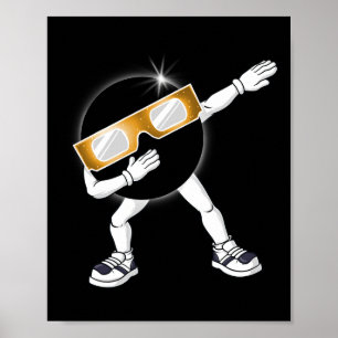 Dabbing Total Solar Eclipse 2024 Fun Dab Boys Girl Poster