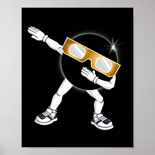 Dabbing Total Solar Eclipse 2024 Totality Dab Boys Poster (Vorne)