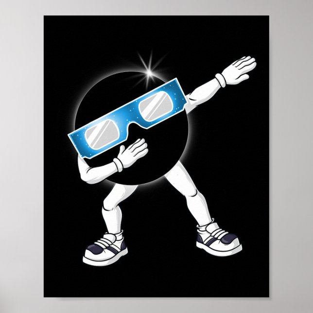 Dabbing Total Solar Eclipse 2024 Totality Dab Boys Poster (Vorne)