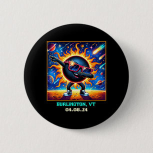 Dabbing Totale Sonnenfinsternis Burlington Vermont Button