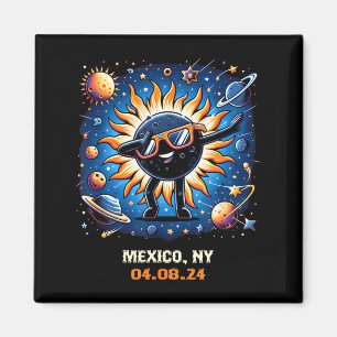 Dabbing Totale Sonnenfinsternis Mexiko New York Magnet