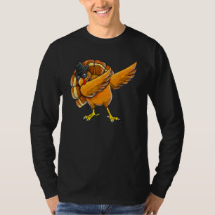 Dabbing Truthahn Erntedankfest Pilger Jungen Mädch T-Shirt