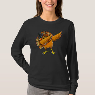 Dabbing Truthahn Erntedankfest Pilger Jungen Mädch T-Shirt
