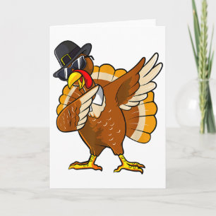 Dabbing Truthahn Thanksgiving Day Geschenke Pilger Karte