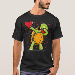 Dabbing Turtle Face Mask Dab Dance Valentine T-Shirt