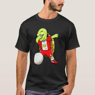 Dabbing Turtle Peru Volleyball Fans Jersey Peruvia T-Shirt